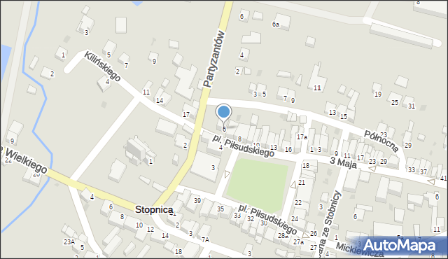 Stopnica, Plac Piłsudskiego Józefa, marsz., 6, mapa Stopnica