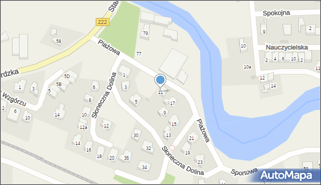 Straszyn, Plażowa, 11, mapa Straszyn