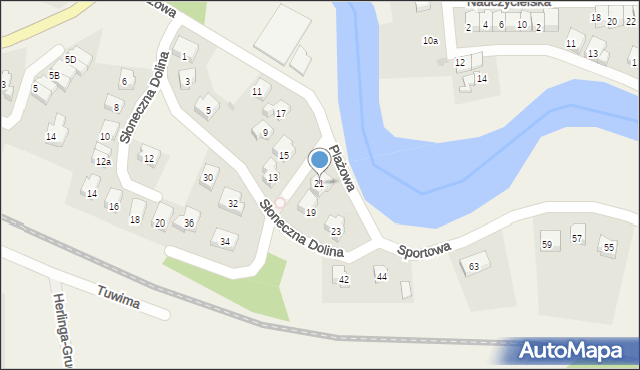 Straszyn, Plażowa, 21, mapa Straszyn