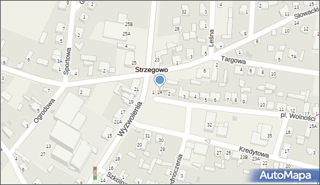 Strzegowo, Plac Wolności, 1A, mapa Strzegowo