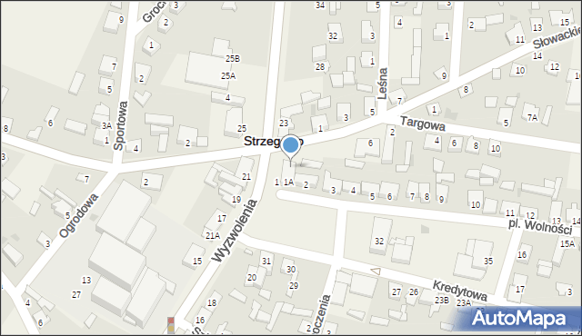 Strzegowo, Plac Wolności, 1B, mapa Strzegowo