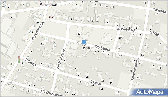 Strzegowo, Plac Wolności, 27, mapa Strzegowo