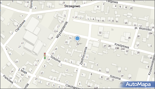 Strzegowo, Plac Wolności, 29, mapa Strzegowo