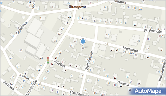 Strzegowo, Plac Wolności, 29, mapa Strzegowo