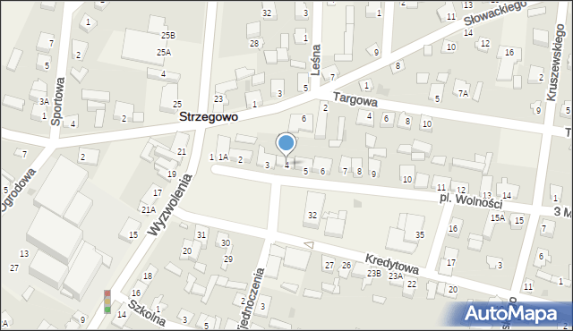 Strzegowo, Plac Wolności, 4, mapa Strzegowo