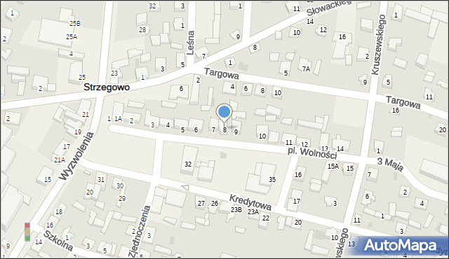 Strzegowo, Plac Wolności, 8, mapa Strzegowo