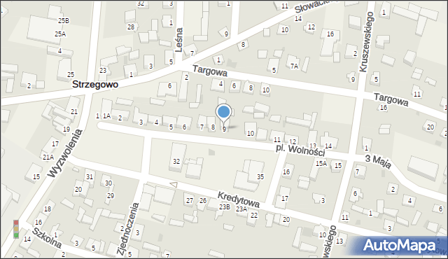 Strzegowo, Plac Wolności, 9, mapa Strzegowo