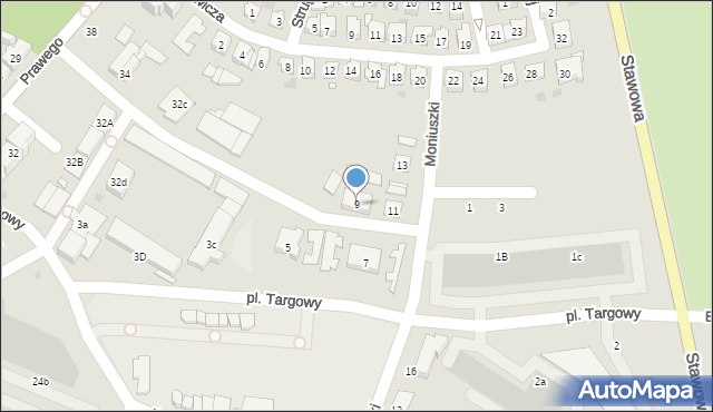 Strzelce Opolskie, Plac Targowy, 9, mapa Strzelce Opolskie