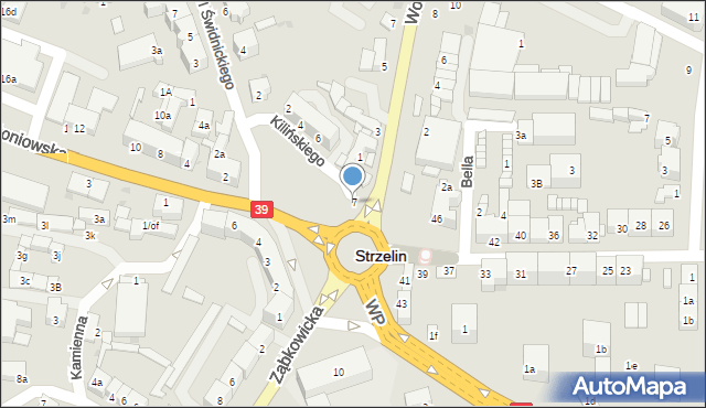 Strzelin, Plac 1 Maja, 7, mapa Strzelin