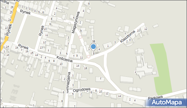 Strzelno, Plac Świętego Wojciecha, 3, mapa Strzelno