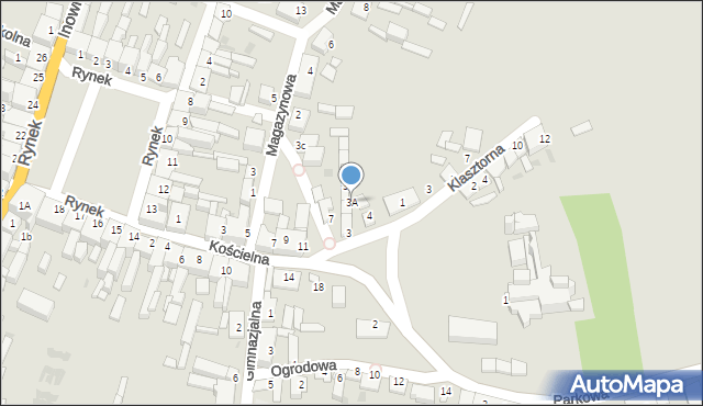 Strzelno, Plac Świętego Wojciecha, 3A, mapa Strzelno