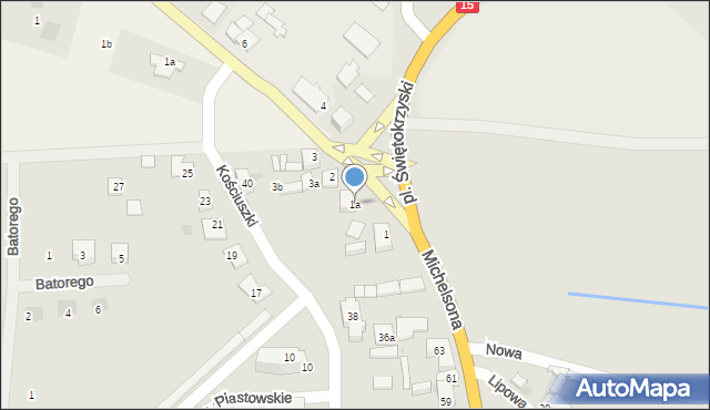 Strzelno, Plac Świętokrzyski, 1a, mapa Strzelno