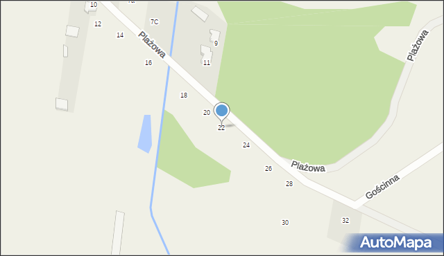 Studzianki, Plażowa, 22, mapa Studzianki