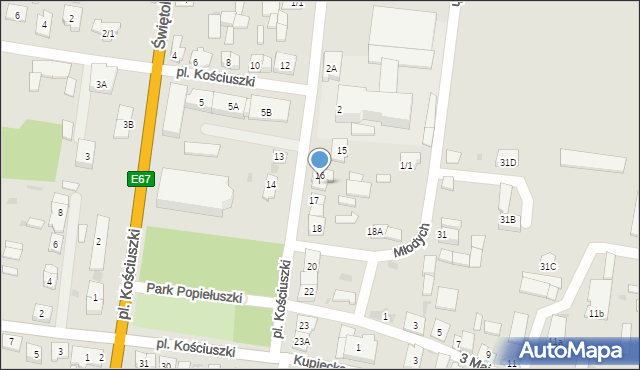 Suchowola, Plac Kościuszki Tadeusza, gen., 16A, mapa Suchowola