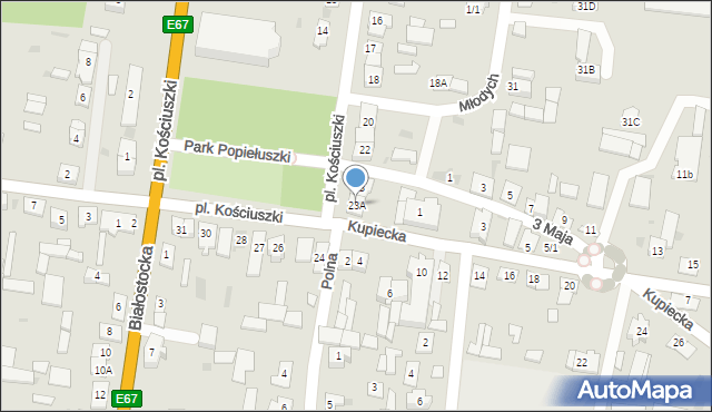 Suchowola, Plac Kościuszki Tadeusza, gen., 23A, mapa Suchowola
