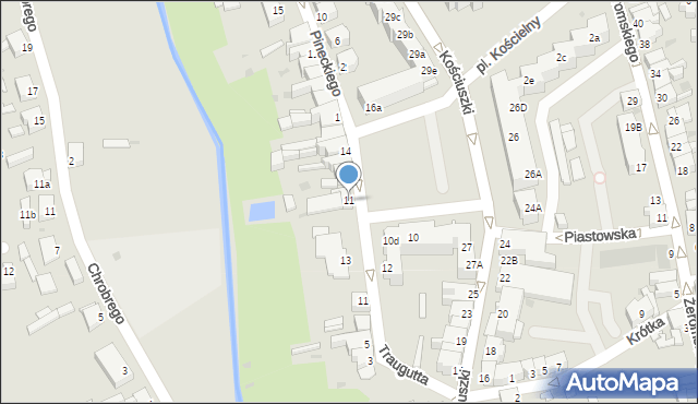 Sulęcin, Plac Czarnieckiego Stefana, hetm., 11, mapa Sulęcin