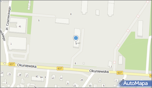 Sulejówek, Plac Czarnieckiego Stefana, hetm., 3, mapa Sulejówek