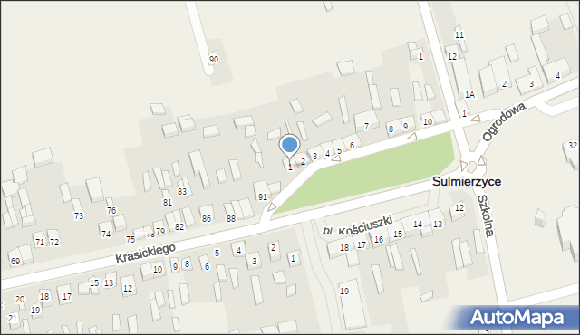 Sulmierzyce, Plac Kościuszki Tadeusza, gen., 1, mapa Sulmierzyce