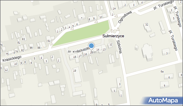 Sulmierzyce, Plac Kościuszki Tadeusza, gen., 15, mapa Sulmierzyce