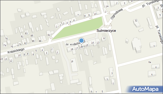 Sulmierzyce, Plac Kościuszki Tadeusza, gen., 16, mapa Sulmierzyce