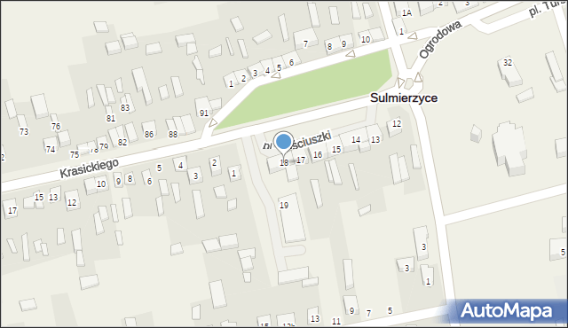 Sulmierzyce, Plac Kościuszki Tadeusza, gen., 18, mapa Sulmierzyce