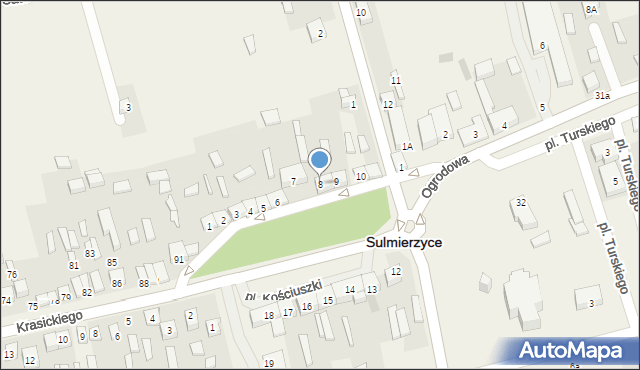 Sulmierzyce, Plac Kościuszki Tadeusza, gen., 8, mapa Sulmierzyce