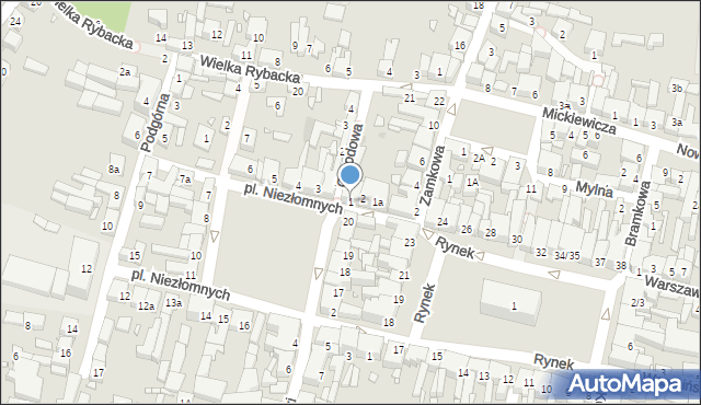 Swarzędz, Plac Niezłomnych, 1, mapa Swarzędz