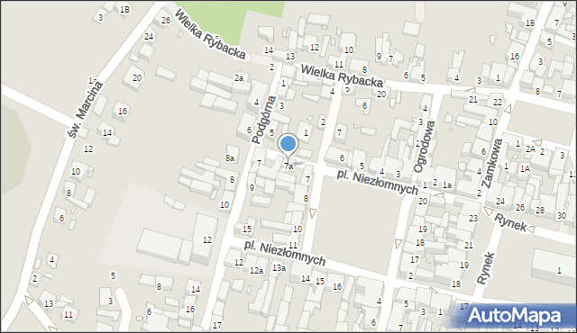 Swarzędz, Plac Niezłomnych, 7a, mapa Swarzędz