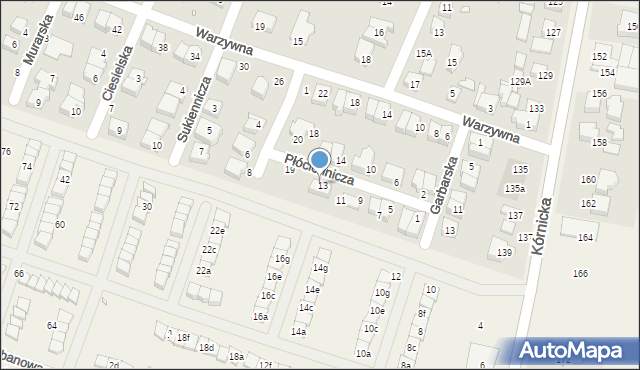 Swarzędz, Płóciennicza, 13-15, mapa Swarzędz