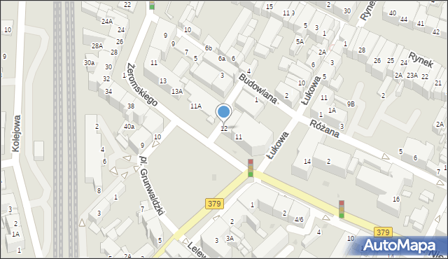 Świdnica, Plac Grunwaldzki, 12, mapa Świdnicy