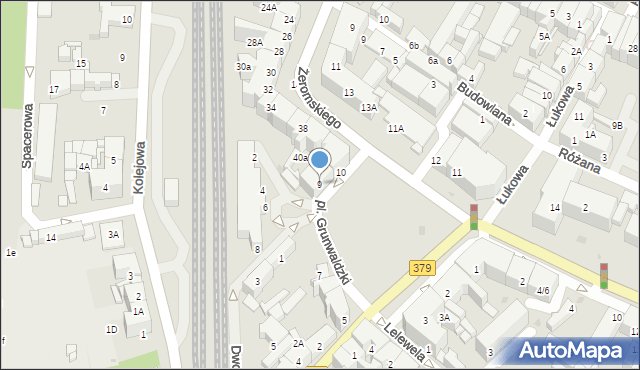Świdnica, Plac Grunwaldzki, 9, mapa Świdnicy