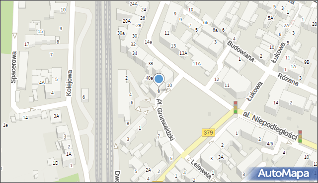 Świdnica, Plac Grunwaldzki, 9, mapa Świdnicy