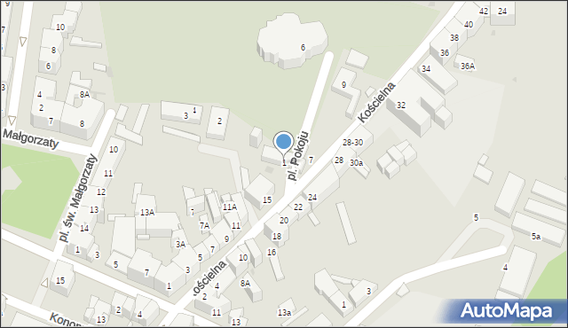 Świdnica, Plac Pokoju, 1, mapa Świdnicy