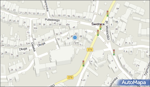 Świdnica, Plac św. Jana Pawła II, 3, mapa Świdnicy