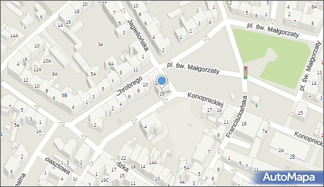 Świdnica, Plac św. Małgorzaty, 19, mapa Świdnicy