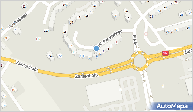 Świdnica, Plac Piłsudskiego Józefa, marsz., 6, mapa Świdnicy