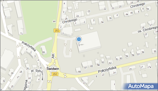 Świdwin, Plac Sybiraków, 1, mapa Świdwin