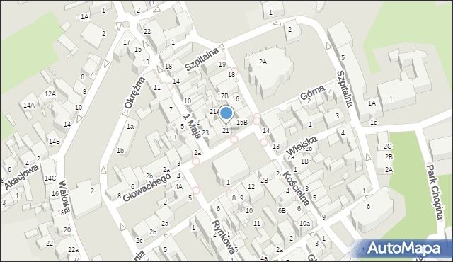 Świebodzin, Plac Jana Pawła II, 21, mapa Świebodzin