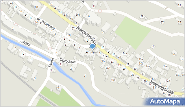 Świerzawa, Plac Bolesława Piasta, 12, mapa Świerzawa