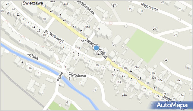 Świerzawa, Plac Bolesława Piasta, 15, mapa Świerzawa