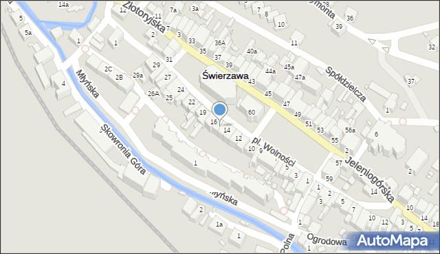 Świerzawa, Plac Wolności, 15, mapa Świerzawa