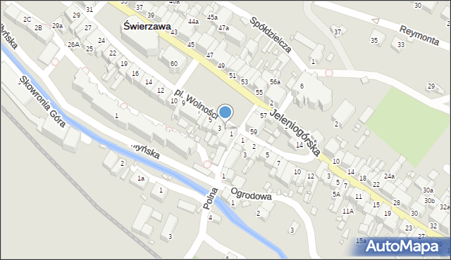 Świerzawa, Plac Wolności, 2, mapa Świerzawa