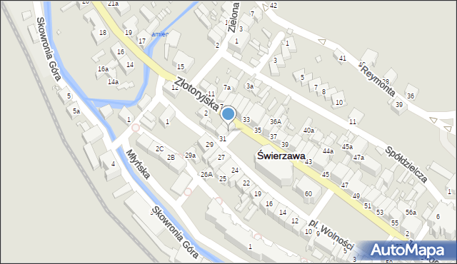 Świerzawa, Plac Wolności, 32, mapa Świerzawa