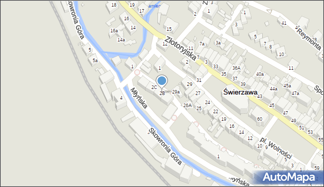 Świerzawa, Plac Zamkowy, 2B, mapa Świerzawa