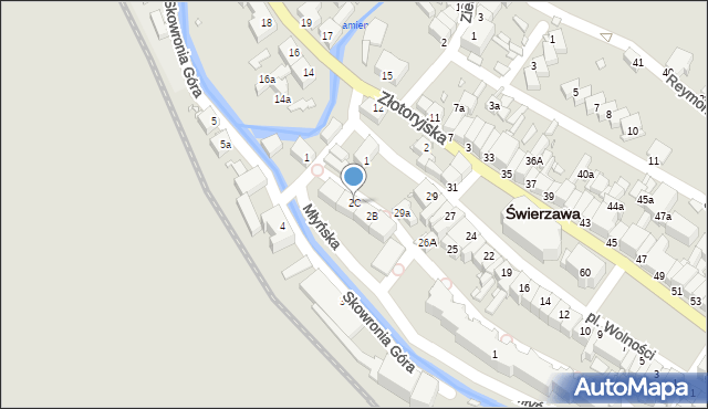 Świerzawa, Plac Zamkowy, 2C, mapa Świerzawa