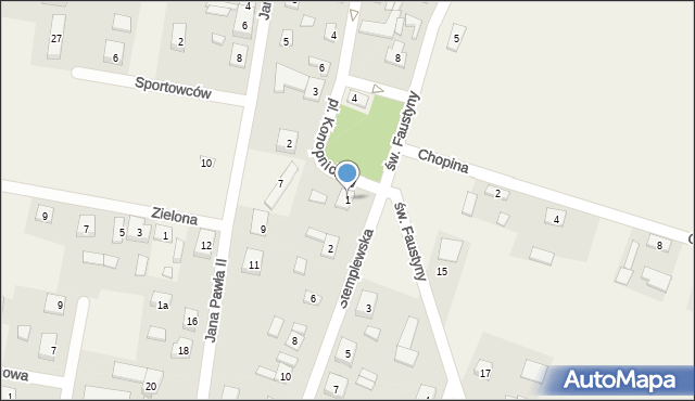 Świnice Warckie, Plac Konopnickiej Marii, 1, mapa Świnice Warckie