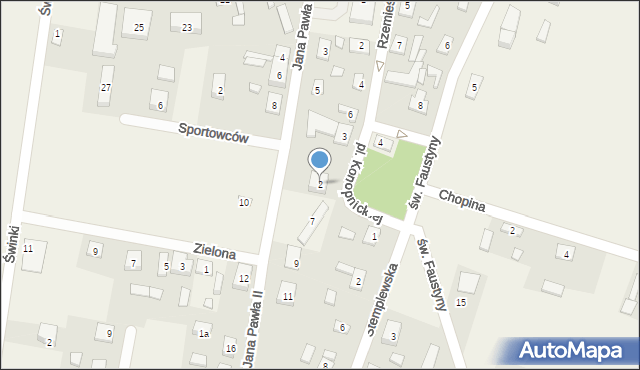 Świnice Warckie, Plac Konopnickiej Marii, 2, mapa Świnice Warckie