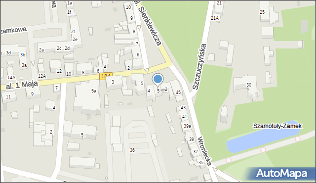 Szamotuły, Plac Sienkiewicza Henryka, 3, mapa Szamotuły