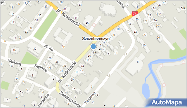 Szczebrzeszyn, Plac Kościuszki Tadeusza, gen., 8A, mapa Szczebrzeszyn