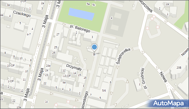 Szczecin, Plac Stefana Batorego, 5f, mapa Szczecina